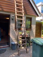 Oude houten ladder 3,35 m 13 trede, Doe-het-zelf en Verbouw, Ophalen, Gebruikt