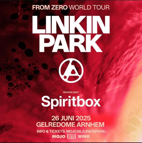 2x ticket LINKIN PARK: From Zero World Tour 2025 - 26 juni, Tickets en Kaartjes, Concerten | Rock en Metal, Twee personen, Juni