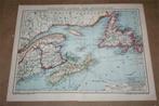 Originele oude kaart Canada & Newfoundland - circa 1905 !!, Gelezen, Ophalen of Verzenden