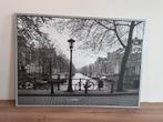 Zwart-wit fotoprint Amsterdam met fiets, Ophalen of Verzenden, Zo goed als nieuw, Print, Minder dan 50 cm