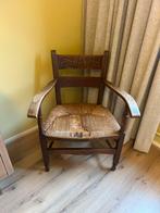 Sierlijke vintage houten fauteuil, Ophalen, Gebruikt, Bruin, Vintage