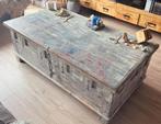 Salontafel kist Indiaas teak, Huis en Inrichting, Ophalen, 100 tot 150 cm, Teakhout, Zo goed als nieuw