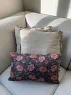 Bloemen kussen paars roze 60x40, Ophalen of Verzenden, Nieuw, Paars, Rechthoekig