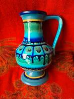 Flora Faenza Gouds Plateel vaas, Antiek en Kunst, Ophalen of Verzenden