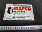 sticker Den Haag Ristorante MARCO POLO  Pizzeria's, Ophalen, Zo goed als nieuw