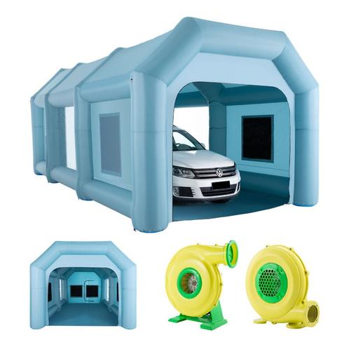 Opblaasbare Auto Spuitcabine. Incl. 2 Blowers. Afm. 8x4x3.3m, Auto diversen, Autogereedschap, Nieuw, Ophalen of Verzenden