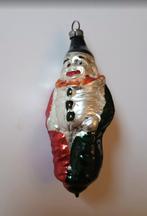 oude kerstbal Pierrot, clown, rood en groen 9 cm, antiek, Antiek en Kunst, Ophalen of Verzenden