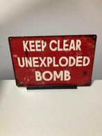 Unexploded Bomb metalen tekstbord (Old Look), Amerika, Overige typen, Ophalen of Verzenden, Pand50