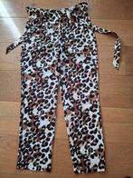 Studio Anneloes travelstof broek, panterprint leopard maat M, Maat 38/40 (M), Studio Anneloes, Zwart, Nieuw
