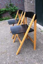 2x Deens design klapstoel klapstoelen Hyllinge Mobler, Ophalen, Gebruikt, Bruin, Twee