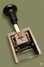 Vintage Nummerstempel, Ophalen of Verzenden, Gebruikt, Overige typen