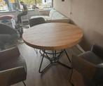 Eikenhouten rond eettafel 130cm, Huis en Inrichting, Tafels | Eettafels, Ophalen, Zo goed als nieuw, Vijf personen of meer, 100 tot 150 cm