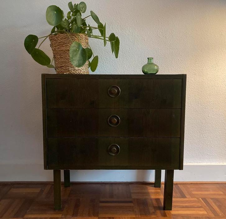 Midcentury vintage ladekastje, Huis en Inrichting, Kasten | Ladekasten, Gebruikt, Minder dan 100 cm, 50 tot 100 cm, 25 tot 50 cm