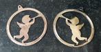 2 Brocante kersthangers engel met trompet, Diversen, Ophalen of Verzenden