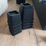 Verstelbare Meubelverhogers - Max. 600 kg - Zwart, Ophalen, Tafelpoot, Vierkant, Nieuw