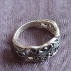 Bloemachtige Zilveren Ring Hoog Gehalte Zilver 925 Maat 15,5, Verzenden, Kleiner dan 17, Dame, Zilver