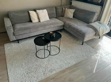 Woood hoekbank grijs Arwin stof bank woonkamer beschikbaar voor biedingen