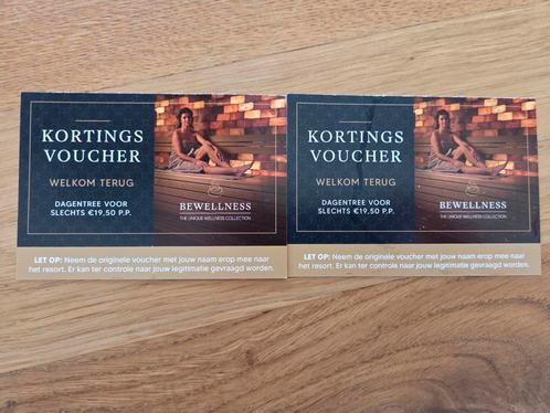 2x kortingsvoucher wellness / sauna, Tickets en Kaartjes, Kortingen en Cadeaubonnen, Twee personen, Spa of Sauna, Kortingsbon