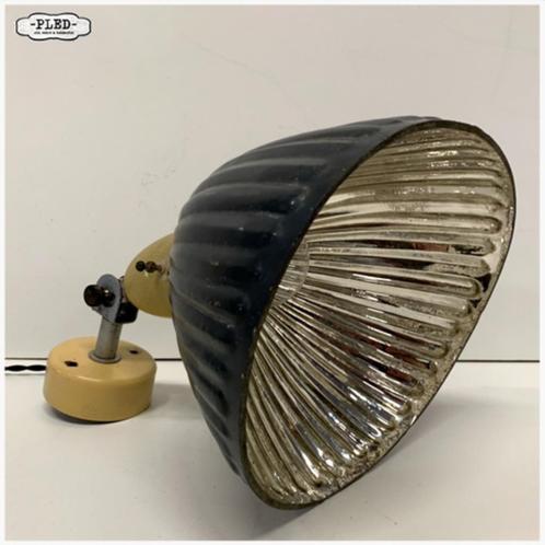 Oude Instala spiegelglas wandlamp - Art deco - Industrieel, Huis en Inrichting, Lampen | Wandlampen, Gebruikt, Glas, Metaal, Ophalen