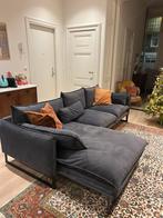 Mooie grijze hoekbank velours, Ophalen, Zo goed als nieuw, Stof