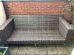 Stevige rieten buitenbank., Tuin en Terras, Ophalen, Gebruikt, Kunststof