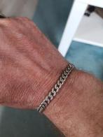 Zilveren armband 22,5cm lang en 7mm breed (925), Ophalen of Verzenden, Zo goed als nieuw, Zilver, Zilver