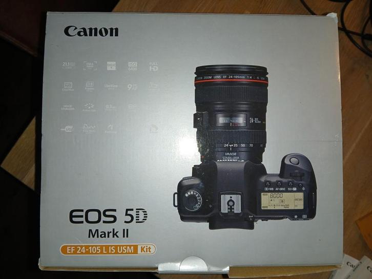 Canon EOS 5D Mark II + EF 24-70 mm 1:2.8 L USM Canon lens, Audio, Tv en Foto, Fotocamera's Digitaal, Gebruikt, Spiegelreflex, Canon