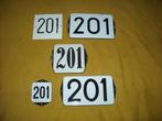 oud emaille huisnummer 201 ook 202 203 204 205 206 207 208 9, Antiek en Kunst, Antiek | Emaille, Ophalen of Verzenden