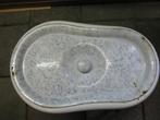 wit/blauw generfd emaille bidet op standaard 30x48 H41cm, Ophalen