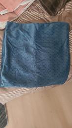 2x Kussensloop petrol velvet 45x45 cm, Ophalen of Verzenden, Zo goed als nieuw, Blauw, Vierkant