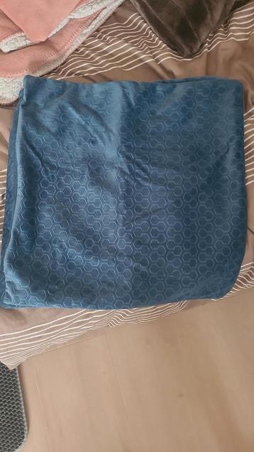2x Kussensloop petrol velvet 45x45 cm beschikbaar voor biedingen