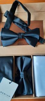 Nieuw in doos strik stropdas pochette/ Jack&Jones, Effen, Blauw, Nieuw, Jack&Jones