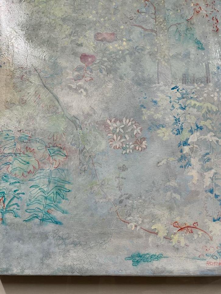 Dromerig Tuinlandschap, Antiek en Kunst, Kunst | Schilderijen | Klassiek, Ophalen of Verzenden