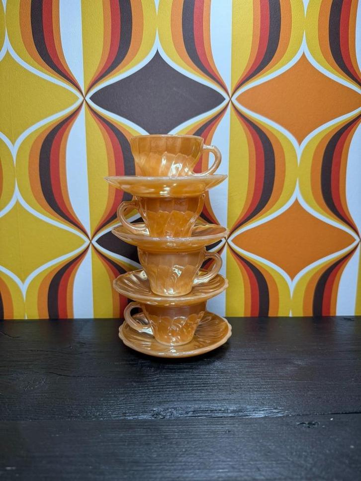 Vintage Anchor Hocking Fire King koffiekopjes (espresso), Huis en Inrichting, Keuken | Servies, Zo goed als nieuw, Kop(pen) en/of Schotel(s)