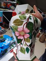 Vintage Italiaanse vaas met bloemmotief, Antiek en Kunst, Antiek | Vazen, Ophalen of Verzenden