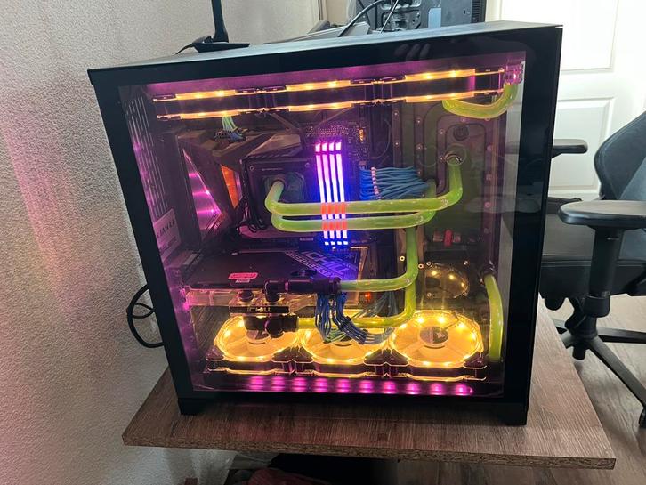 Watergekoelde game PC I9, RTX 3080, 32 GB, Computers en Software, Desktop Pc's, Zo goed als nieuw, 4 Ghz of meer, SSD, 32 GB, Met videokaart