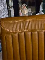 Cognac kleurige eetkamerstoelen, Overige kleuren, Vintage, Leer, Ophalen of Verzenden