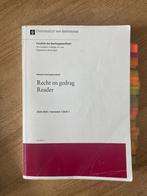 Recht en gedrag reader, Ophalen of Verzenden, Overige niveaus