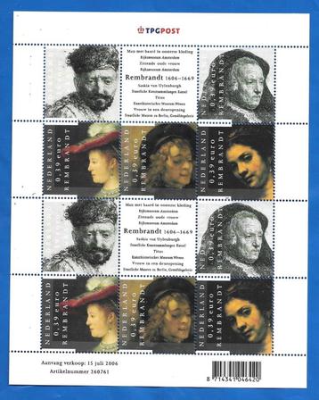 NVPH V2429-33 Rembrandt 2006 (postzegelvel)   beschikbaar voor biedingen