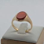 Gouden Ring met carneool 14k 585 Maat 19 4.48g, Sieraden, Tassen en Uiterlijk, Ringen, 19 tot 20, Ophalen of Verzenden, Zo goed als nieuw
