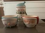 Leuke snoeppot met 2 bakjes, kerst., Diversen, Kerst, Ophalen, Zo goed als nieuw