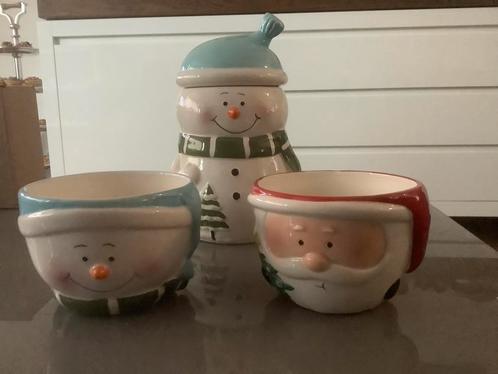 Leuke snoeppot met 2 bakjes, kerst., Diversen, Kerst, Zo goed als nieuw, Ophalen
