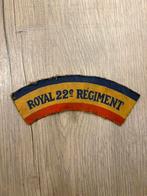 Royal 22e regiment canvas embleem, Verzamelen, Militaria | Tweede Wereldoorlog, Ophalen of Verzenden