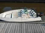 QUICKSILVER wit geel open 500 goed lopende  60 pk mercury, Watersport en Boten, Ophalen, Gebruikt, 50 pk of meer, Snelvarend