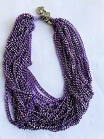 OTAZU schakelketting paars metallic kort EYECATCHING., Sieraden, Tassen en Uiterlijk, Kettingen, Verzenden, Zo goed als nieuw