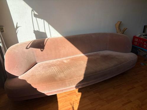 Gratis Roze Velours Bank - 260 cm, Huis en Inrichting, Banken | Sofa's en Chaises Longues, Gebruikt, Driepersoons, 250 tot 300 cm