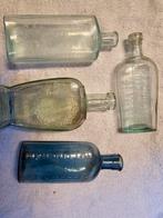 4 Oude bodemvondst flesjes, Verzamelen, Merken en Reclamevoorwerpen, Verpakking, Gebruikt, Ophalen