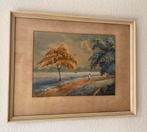 Aquarel van Indonesisch landschap door Abulani, Antiek en Kunst, Ophalen