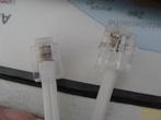 Te koop 3 snoertjes aansluiting vaste telefoon plusminus 1M, Ophalen of Verzenden, Nieuw, 1 handset