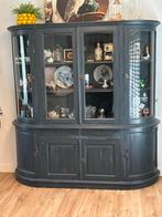 Buffet/vitrinekast met gebogen glas, Ophalen, Gebruikt, 200 cm of meer, Glas